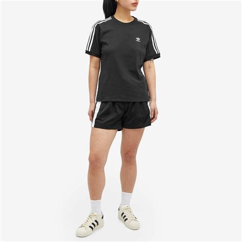 Adidas Womens 3 Stripe T Shirt In Black Adidas