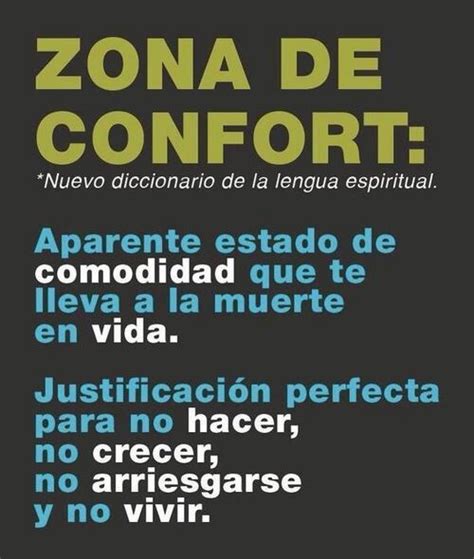 A Poster With The Words Zone De Confort Written In Spanish