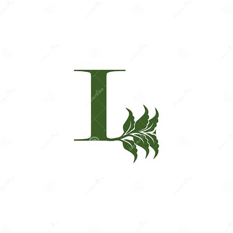 Green Letter L Logo With Leaf Element Vector Design Ecology Concept