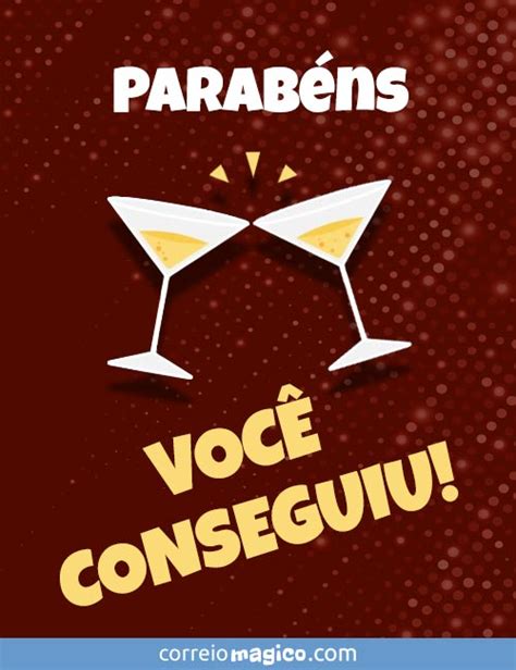 Cartão de Parabéns Você conseguiu para compartilhar por WhatsApp en