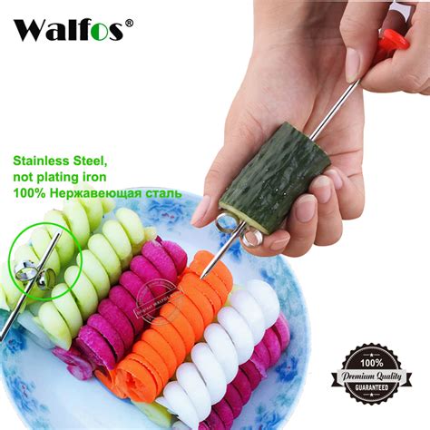 WALFOS 1pc Manual Spiral Screw Slicer Plastic PP Steel Wire Potato