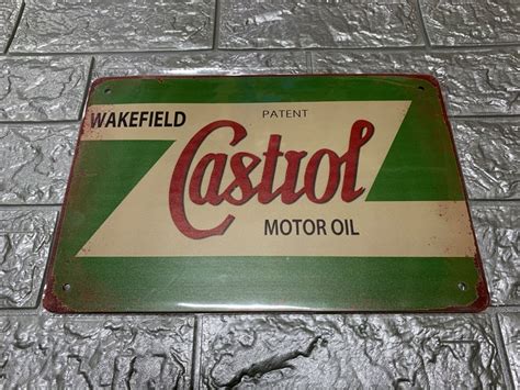 Yahoo オークション ブリキ看板20×30cm Castrol カストロール アメリ