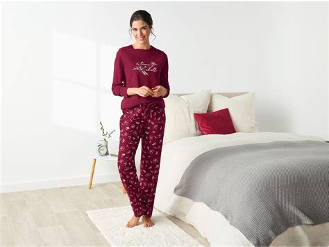 Esmara Damen Pyjama Mit Baumwolle Online Kaufen Lidl