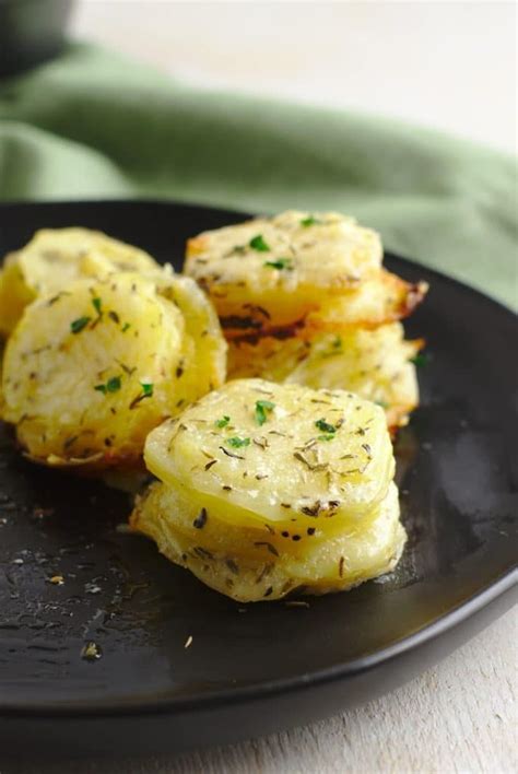 Mini Parmesan Au Gratin Potato Stacks Mildly Meandering Recipe