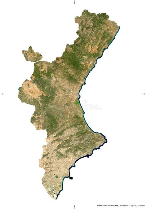 Comunidad Valenciana Spain White Solid Sentinel 2 Satellite Stock