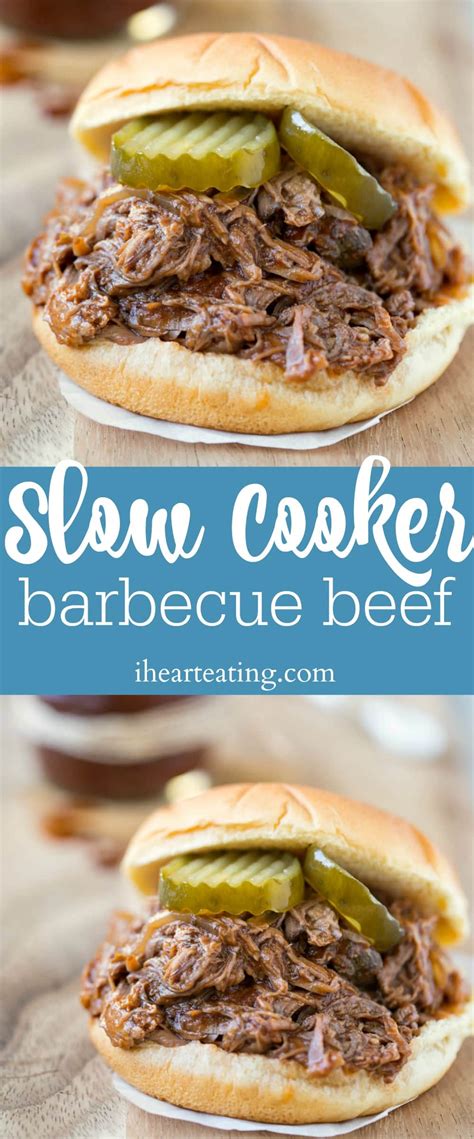 Slow Cooker Barbecue Beef - i heart eating