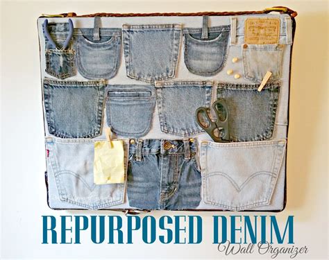 Diy Repurposed Denim Wall Organizer Redo It Yourself Inspirations