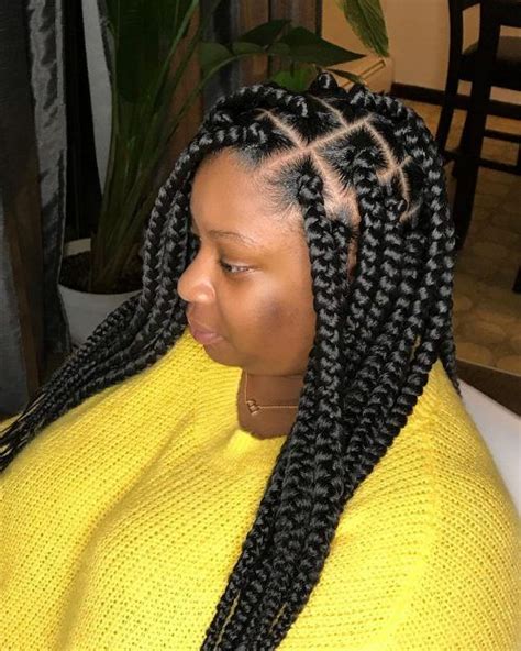 21 Ways To Slay Jumbo Box Braids Like A Queen Big Box Braids