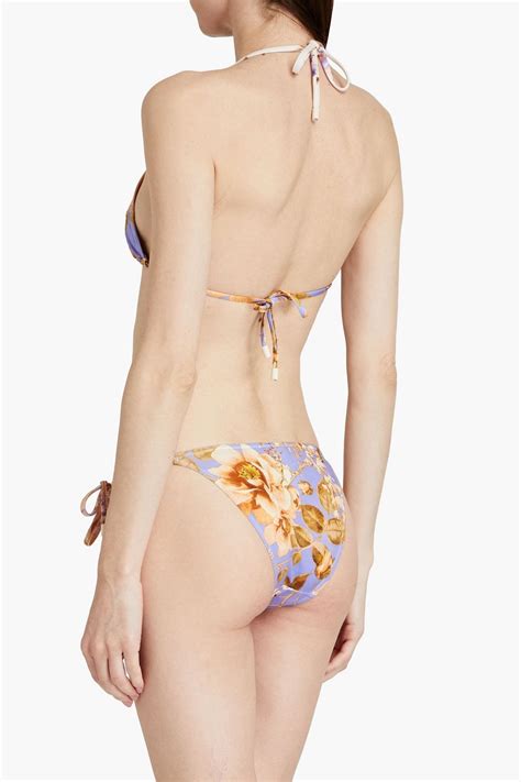 Zimmermann Floral Print Triangle Bikini The Outnet