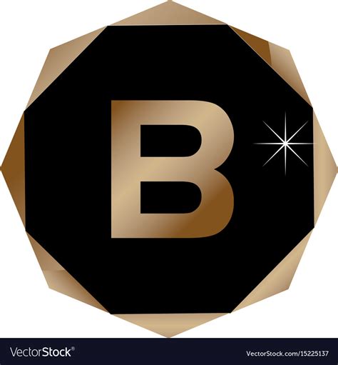 Diamond Initial B Royalty Free Vector Image VectorStock