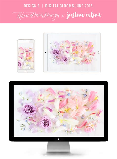 Digital Blooms June Free Desktop Wallpapers Justinecelina