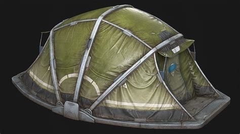 3d Model Military Camping Sci Fi Modern Camp Low Poly Pbr 3d Model Vr