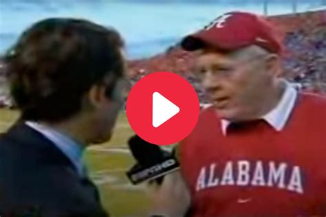 Joe Kines' Famous Alabama Halftime Interview Was All Business - FanBuzz