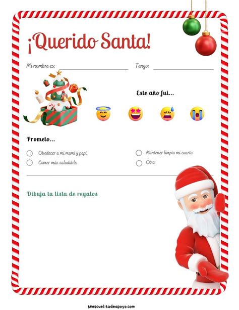 Cartas A Santa Para Imprimir Cartas Para Santa Claus Carta A Santa