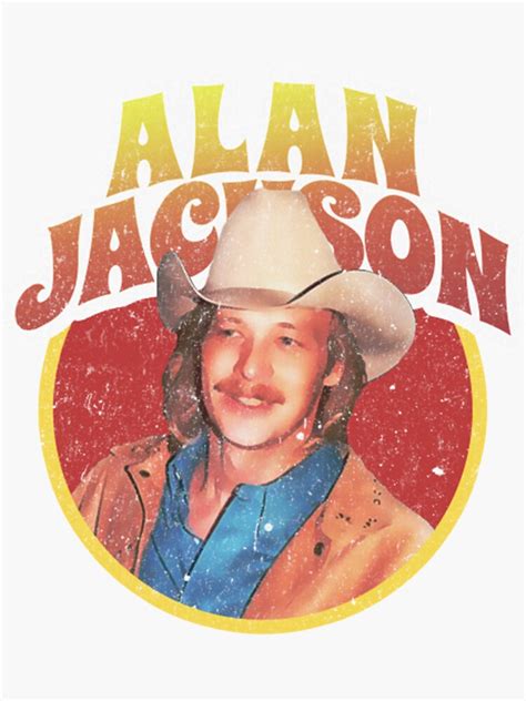 Alan Jackson Alan Jackson Retro Country Style Sticker For Sale By