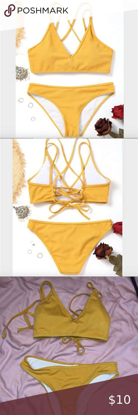 Mustard Yellow Bikini Bought From Zaful And Wore Once Tags Are Removed