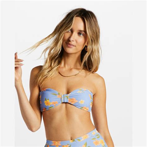 Billabong Lazy Days Tanlines Bandeau Bikini Top OUTTA THE BLUE