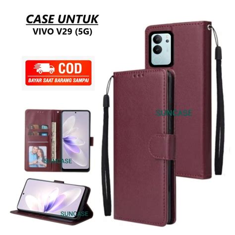 Casing Vivo V G Model Flip Buka Tutup Case Kulit Ada Tempat Foto