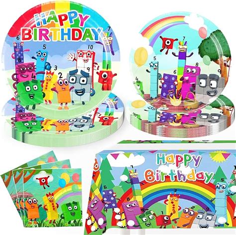 Amazon Number Birthday Decorations Pcs Number Theme Plates