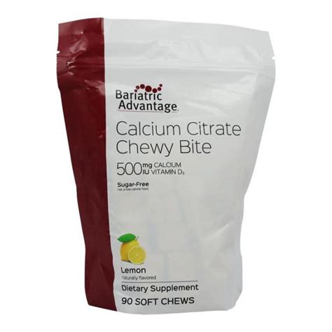 Bariatric Advantage Calcium Citrate Chewy Bites Mg Lemon Chews