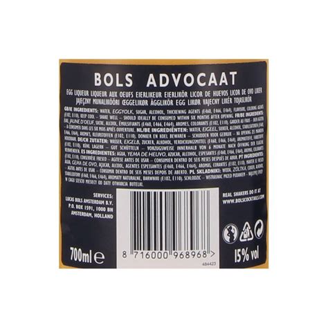 Bols Advocaat Liqueur 70cl Liquors Spirits Drinks Products