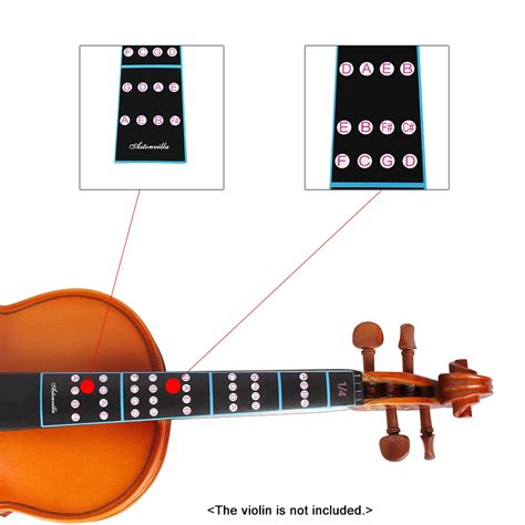 Autocollant pour touche de violon 4 4 étiquette tableau d intonation