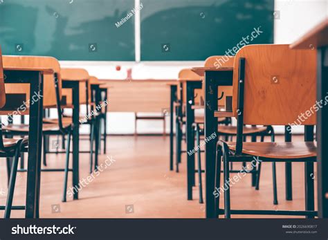 Back School Concept Empty Classroom Chairs Stock Photo 2026690817 ...