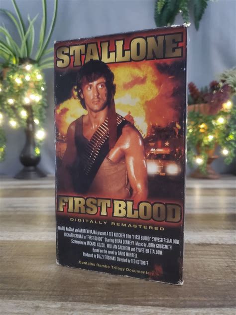 First Blood VHS Stars Sylvester Stallone As John Rambo Also Starring