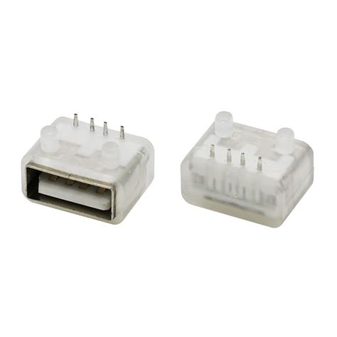 Right Angle Waterproof Usb 20 4pin Female Socket Connector Dip Type