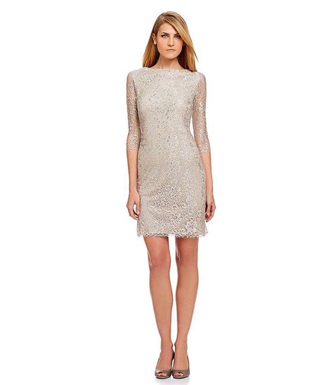 Dress Calvin Klein Sequined Lace Sheath Dress 2740055 Weddbook