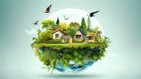 Illustration image, Nature and Sustainability, Eco-friendly Living and