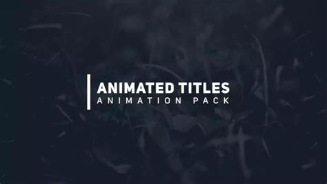 20 Animated After Effects Title Templates | Design Shack