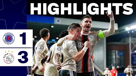 Highlights Rangers Fc Ajax Uefa Champions League Youtube