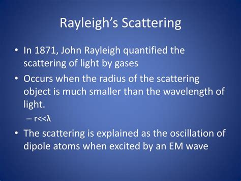 PPT - Rayleigh’s Scattering PowerPoint Presentation, free download - ID ...