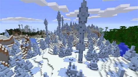 Minecraft 17 Mega Taiga E Ice Plains Spikes Seed Youtube