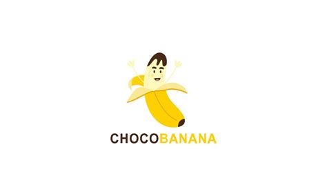 Chocolate Banana Logo Illustration With Funny Character 23798305 Vector