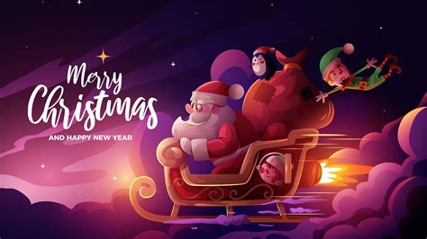 Merry Christmas Santa Claus With Ts Hd Christmas Wallpapers Hd