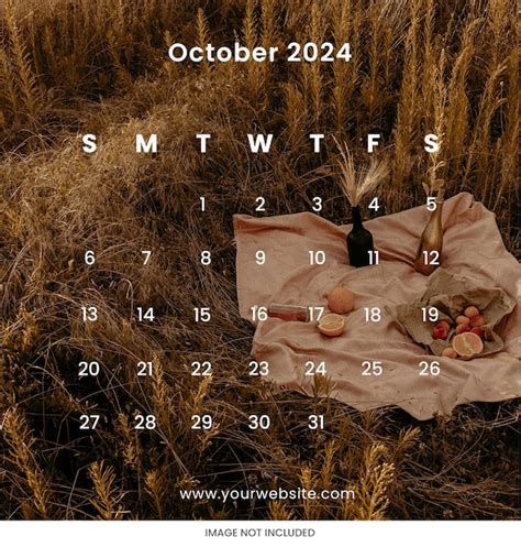 Calendario Cuadrado De Octubre De Plantilla De Dise O Calendario