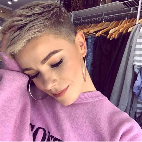 Shaved Pixie Cut With Bangs Short Hairstyle Trends Short Locks Hub