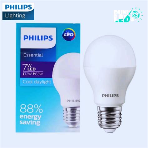 Jual Philips Essential LED Bulb 7W E27 6500K Cool Day Light Shopee