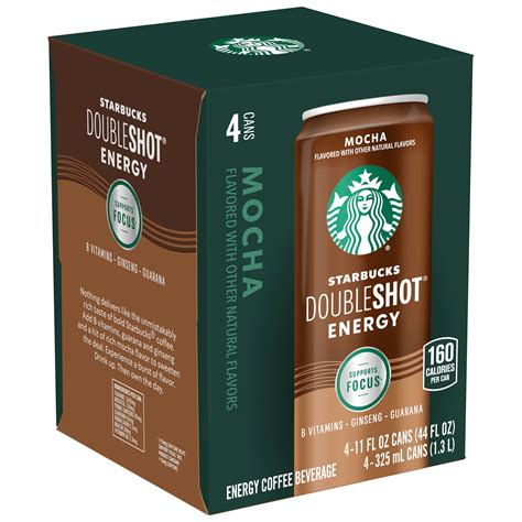 Starbucks Doubleshot Energy Mocha Coffee Energy Drink 11 Oz 4 Pack Cans