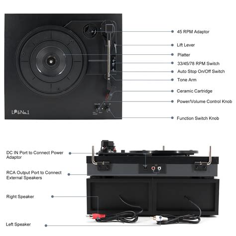 Buy Lp No Bluetooth Vinyl Record Player With External Speakers