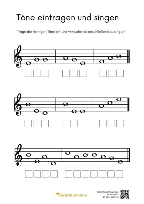 Noten Lernen Arbeitsbl Tter