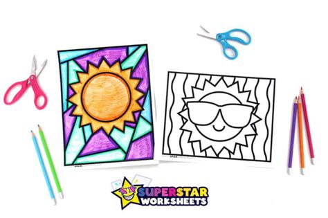 Sun Template (Free Printables) - Superstar Worksheets