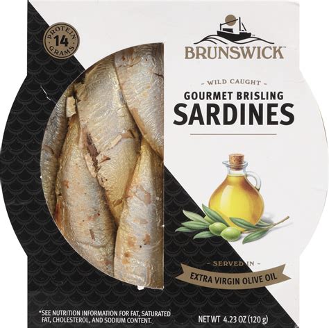 Brunswick Mediterranean Style Wild Caught Gourmet Brisling Sardines In