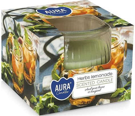 Bispol Scented Candle Bougie Parfum E En Verre Limonade Aux Herbes