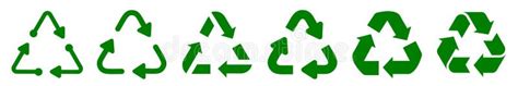 Conjunto De Flecha Reciclar Significa Utilizar Recursos Reciclados