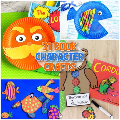 31 Book Character Crafts Fun Story Book Craft Ideas Kids Love