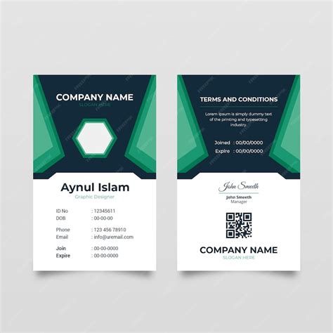 Premium PSD | Corporate company id card template design creative and unique
