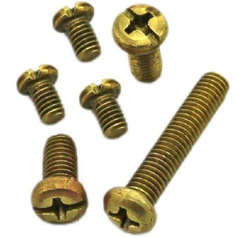 100pcs Metric M48mm Brass Cross Recessed Pan Head Screws